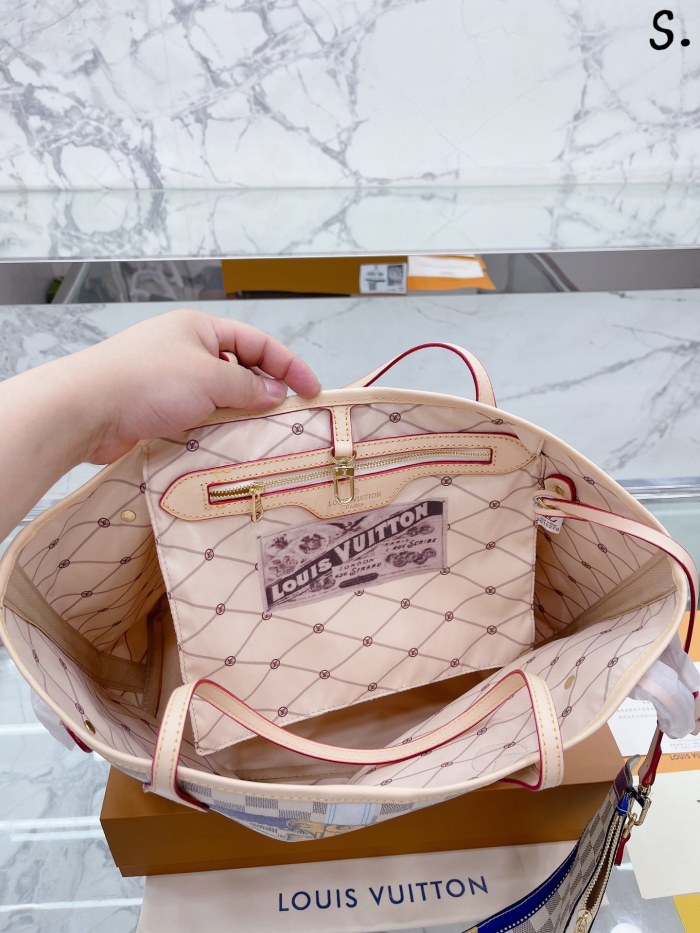 Louis Vuitton Womens Bags Handbags Luxury Brand Fashion Type NEVERFULL MM M46231 Monogram coated canvas