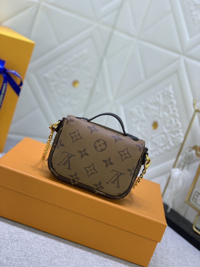 Louis Vuitton Womens Bags Shoulder Messenger Bag Luxury Brand MICRO MÉTIS leather M81267 with Original Box Monogram coated canvas
