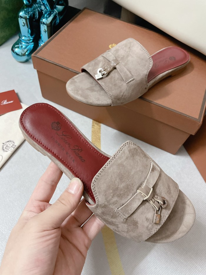 Loro Piana Womens Shoes Sandals Slippers Casual Design Luxury Brand Fashion Shoes for Women with Original Box