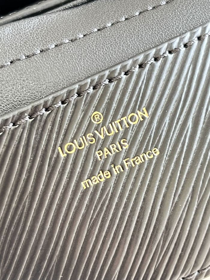 Louis Vuitton Womens Bags Shoulder Messenger Bags Luxury Brand TWIST MM Black Epi grained cowhide leather M20680 with Original Box