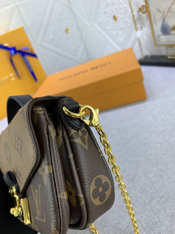 Louis Vuitton Womens Bags Shoulder Messenger Bag Luxury Brand MICRO MÉTIS leather M81267 with Original Box Monogram coated canvas