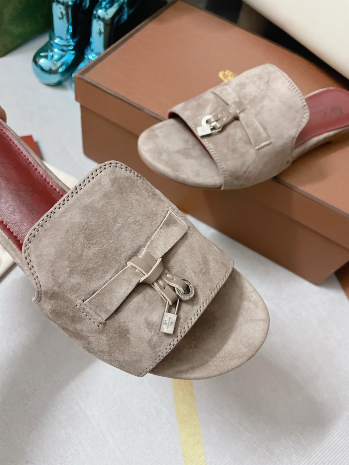 Loro Piana Womens Shoes Sandals Slippers Casual Design Luxury Brand Fashion Shoes for Women with Original Box
