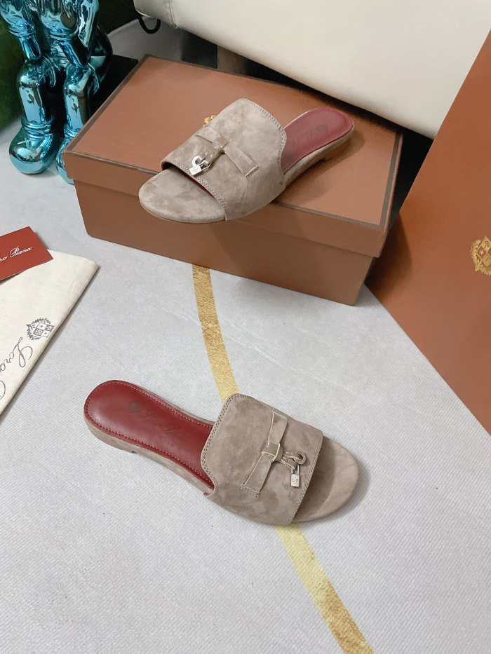 Loro Piana Womens Shoes Sandals Slippers Casual Design Luxury Brand Fashion Shoes for Women with Original Box