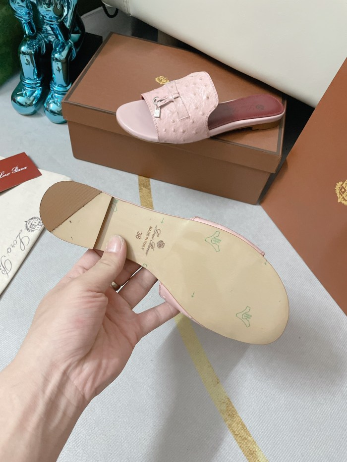 Loro Piana Womens Shoes Sandals Slippers Casual Design Luxury Brand Fashion Shoes for Women with Original Box