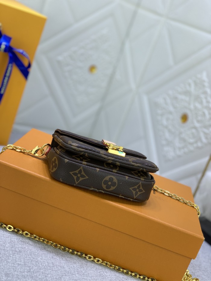 Louis Vuitton Womens Bags Shoulder Messenger Bag Luxury Brand MICRO MÉTIS leather M81267 with Original Box Monogram coated canvas