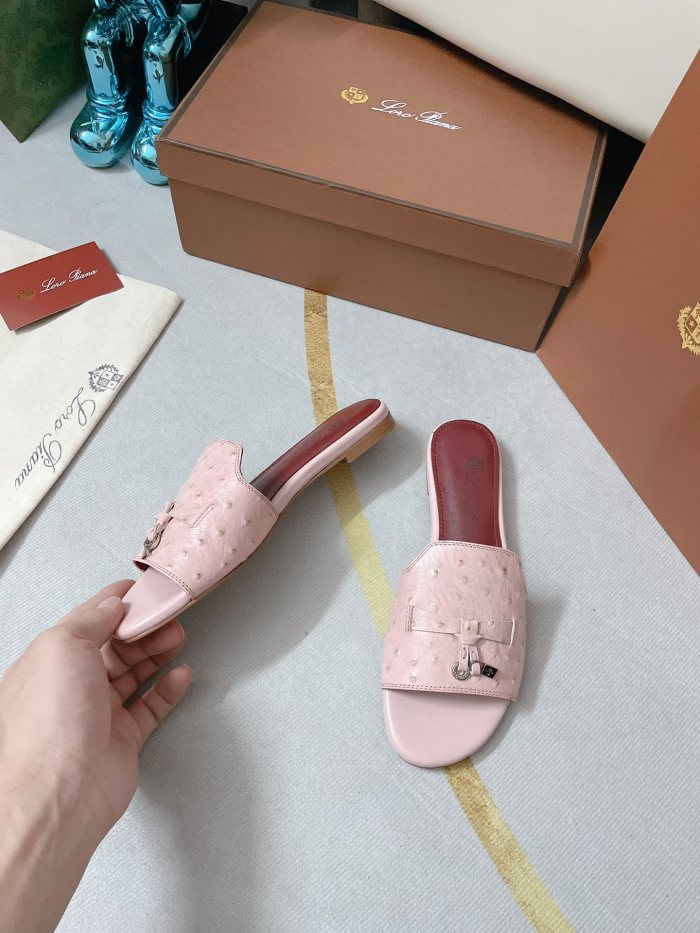 Loro Piana Womens Shoes Sandals Slippers Casual Design Luxury Brand Fashion Shoes for Women with Original Box