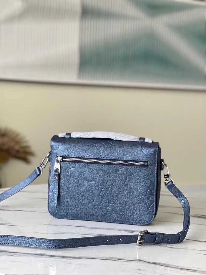 Louis Vuitton Womens Bags Crossbody Bag POCHETTE MÉTIS Luxury Brand Louis Vuitton Pochette Metis M59211 Navy Nacre with Original Box