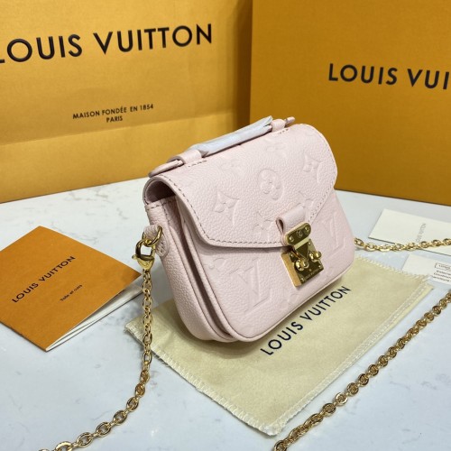 Louis Vuitton Womens Bags Shoulder Messenger Bag Luxury Brand MICRO MÉTIS leather M81389 with Original Box Monogram Empreinte embossed supple grained cowhide leather
