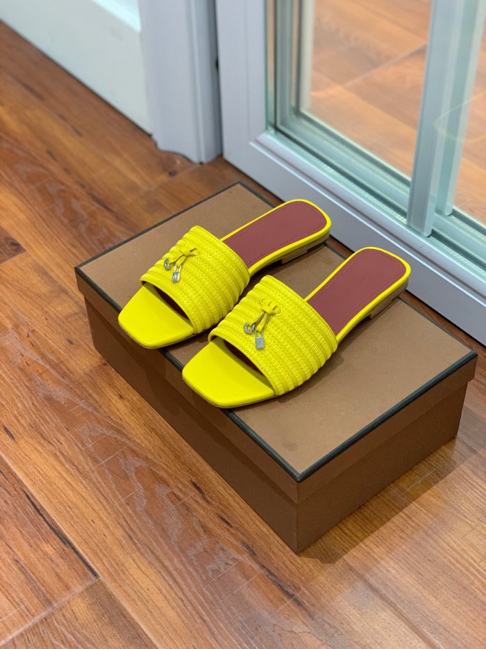 Loro Piana Womens Shoes Sandals Slippers Casual Design Luxury Brand Fashion Shoes for Women with Original Box