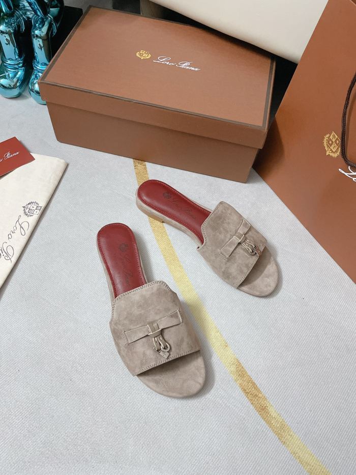 Loro Piana Womens Shoes Sandals Slippers Casual Design Luxury Brand Fashion Shoes for Women with Original Box