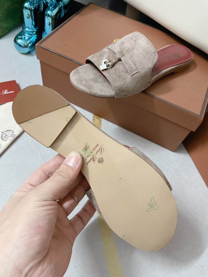 Loro Piana Womens Shoes Sandals Slippers Casual Design Luxury Brand Fashion Shoes for Women with Original Box