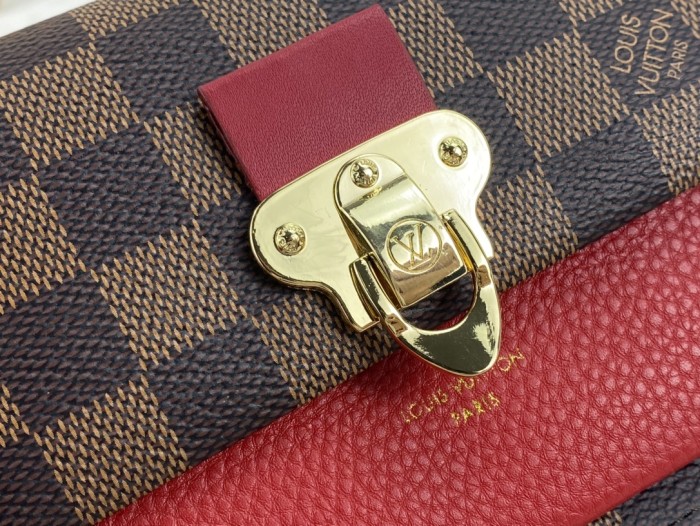 Louis Vuitton Womens Bags Messenger Shoulder Bags Luxury Brand VAVIN CHAIN WALLET with Original Box N60237 Damier Ebene coated canvas and cowhide leather