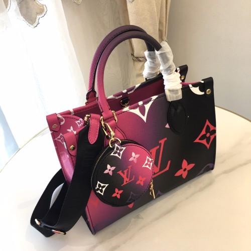 Louis Vuitton Womens Bags Handbags Luxury Brand LV ONTHEGO PM M59856 Handbags for Women Monogram coated canvas