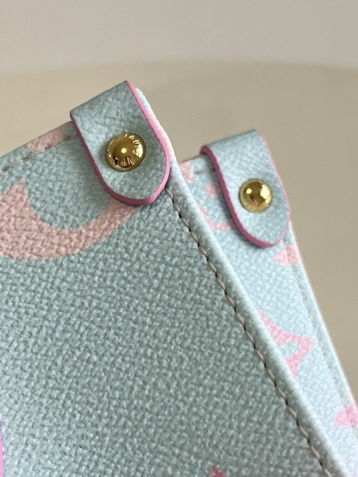 Louis Vuitton Womens Bags Handbags Luxury Brand LV ONTHEGO PM M59856 Handbags for Women Sunrise Pastel Monogram coated canvas