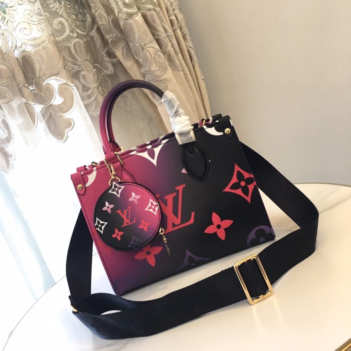 Louis Vuitton Womens Bags Handbags Luxury Brand LV ONTHEGO PM M59856 Handbags for Women Monogram coated canvas