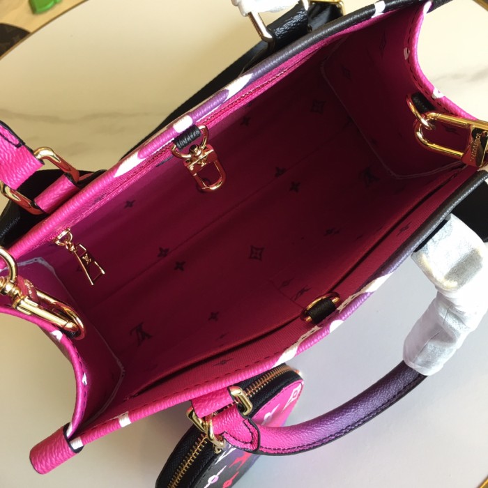 Louis Vuitton Womens Bags Handbags Luxury Brand LV ONTHEGO PM M59856 Handbags for Women Monogram coated canvas