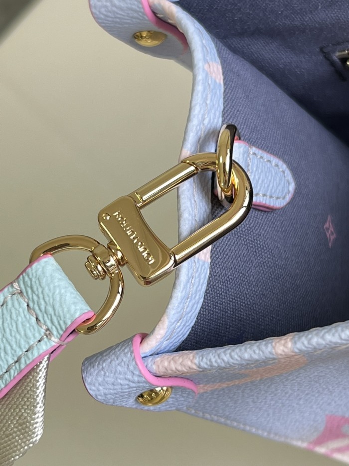 Louis Vuitton Womens Bags Handbags Luxury Brand LV ONTHEGO PM M59856 Handbags for Women Sunrise Pastel Monogram coated canvas
