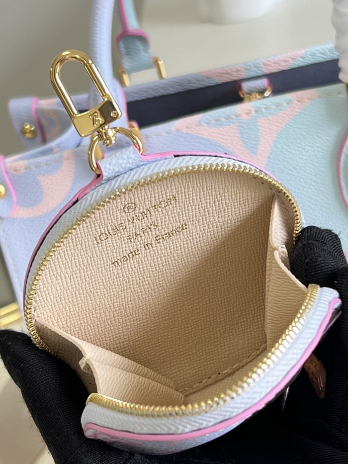 Louis Vuitton Womens Bags Handbags Luxury Brand LV ONTHEGO PM M59856 Handbags for Women Sunrise Pastel Monogram coated canvas