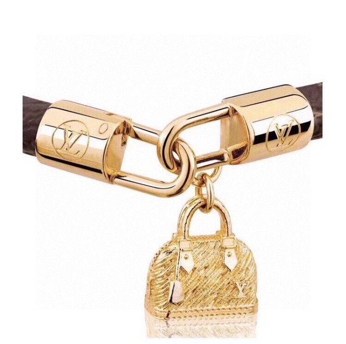 Louis Vuitton Fashion Men Womens Bracelet Luxury Brand ALMA BRACELET M6220E Monogram canvas strap with calf leather lining with Original Box