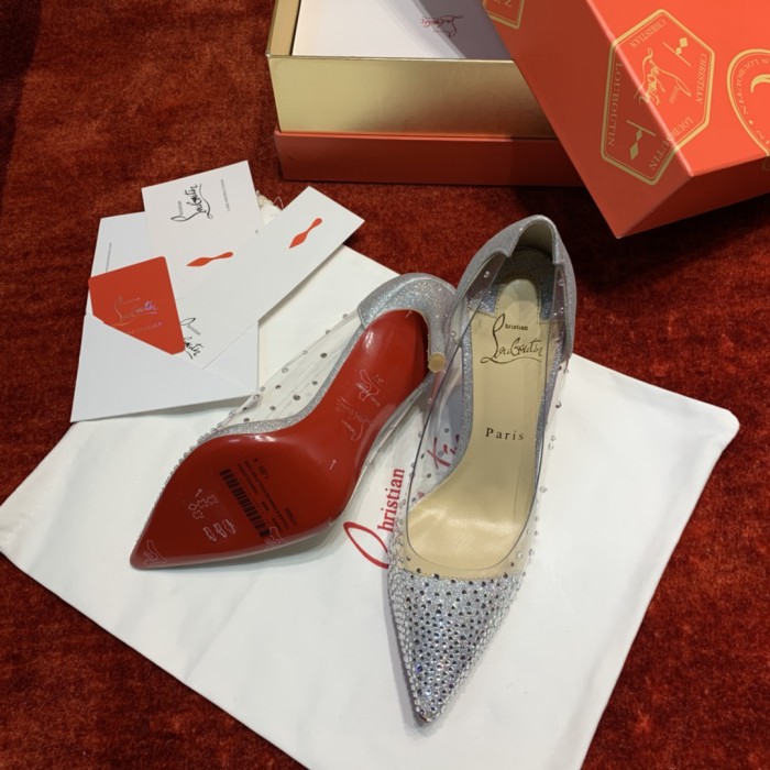 Christian Louboutin Womens Shoes Follies Strass High Heels Shoes Pumps 6.5cm  8.5cm 10cm