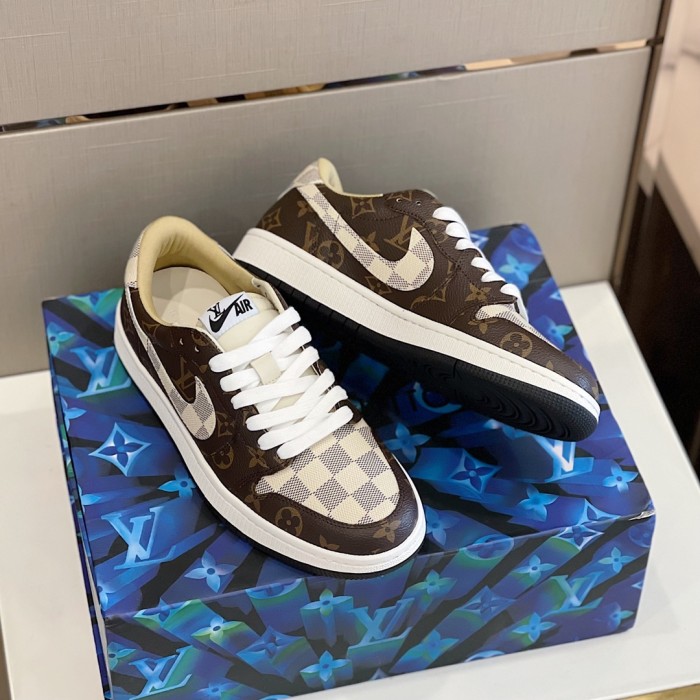 Louis Vuitton NIKE Men Shoes Fashion Sneakers Design Luxury Brand LVXNIKE Air Jordan Sneakers with Original Box