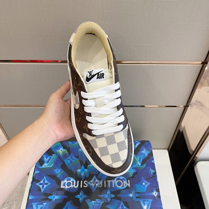 Louis Vuitton NIKE Men Shoes Fashion Sneakers Design Luxury Brand LVXNIKE Air Jordan Sneakers with Original Box