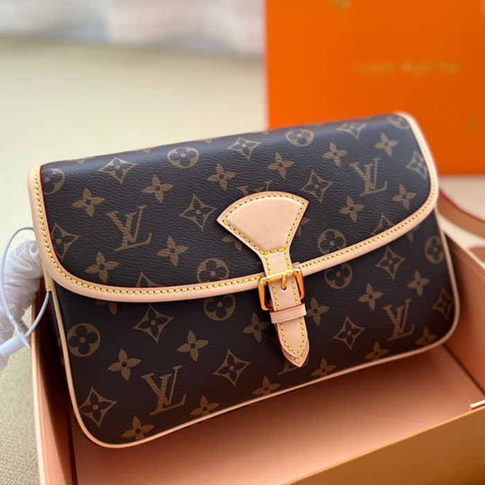 Louis Vuitton Womens Bags Shoulder Bags Luxury Brand Louis Vuitton Sologne Shoulder Bag M42250 with Original Box Monogram Canvas