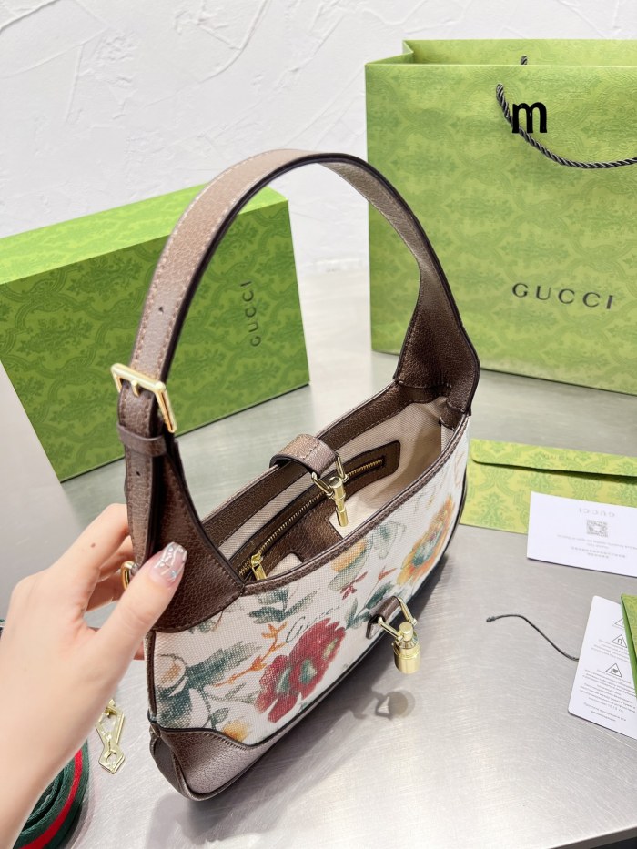 Gucci Womens Bags Handbags Shoulder Messenger Bags Luxury Brand GG Jackie 1961 medium shoulder bag 636710 HUHHG 8565 with Original Box