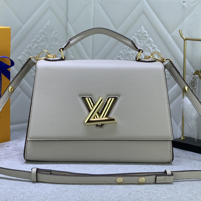 Louis Vuitton Womens Bags Shoulder Messenger Bags Luxury Brand TWIST ONE HANDLE PM M57214 with Original Box Taurillon leather