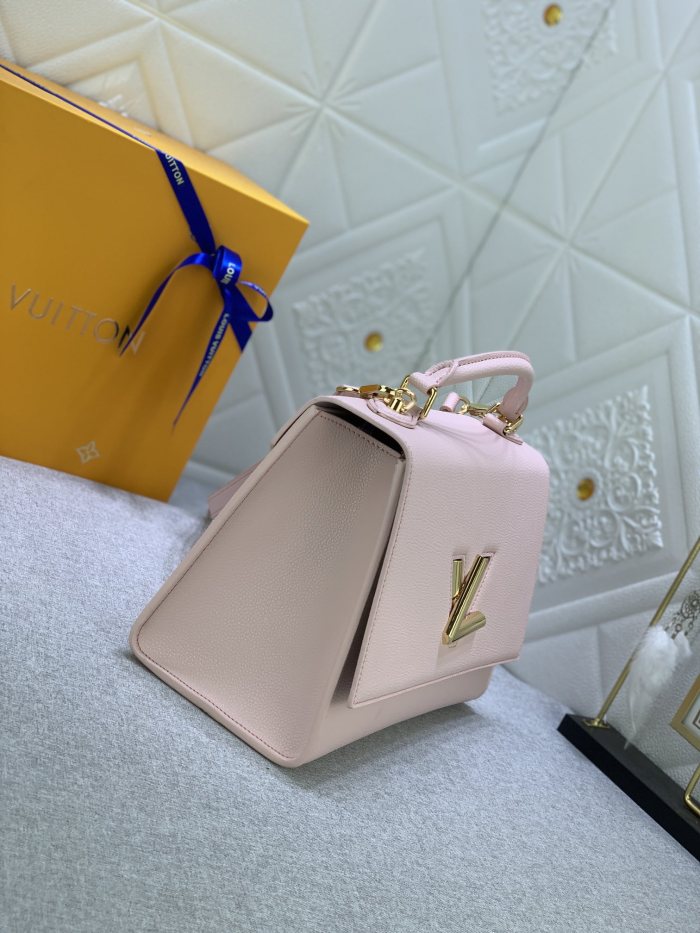 Louis Vuitton Womens Bags Shoulder Messenger Bags Luxury Brand TWIST ONE HANDLE PM M57214 with Original Box Taurillon leather