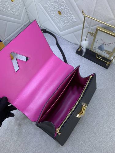 Louis Vuitton Womens Bags Shoulder Messenger Bags Luxury Brand TWIST ONE HANDLE PM M57093 with Original Box Taurillon leather