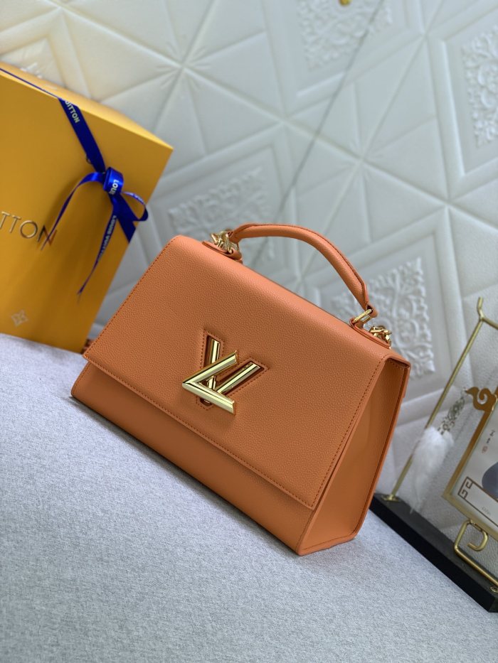 Louis Vuitton Womens Bags Shoulder Messenger Bags Luxury Brand TWIST ONE HANDLE PM M57214 with Original Box Taurillon leather