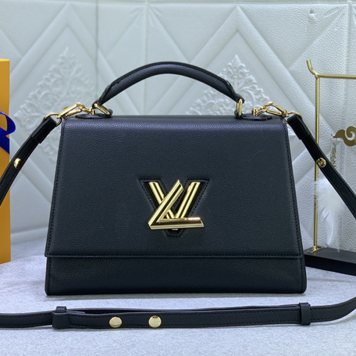 Louis Vuitton Womens Bags Shoulder Messenger Bags Luxury Brand TWIST ONE HANDLE PM M57093 with Original Box Taurillon leather