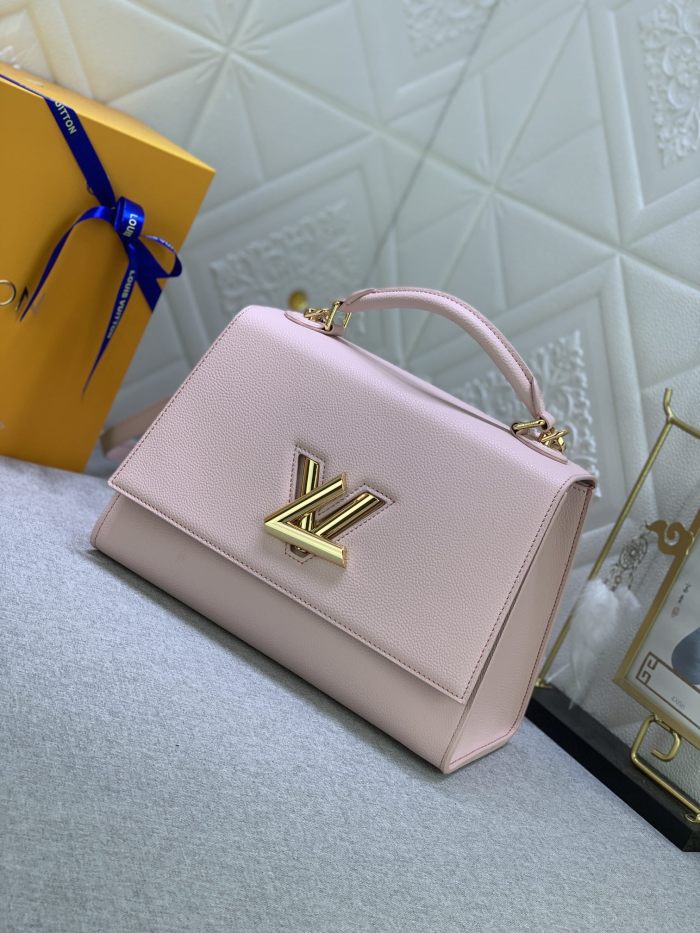 Louis Vuitton Womens Bags Shoulder Messenger Bags Luxury Brand TWIST ONE HANDLE PM M57214 with Original Box Taurillon leather