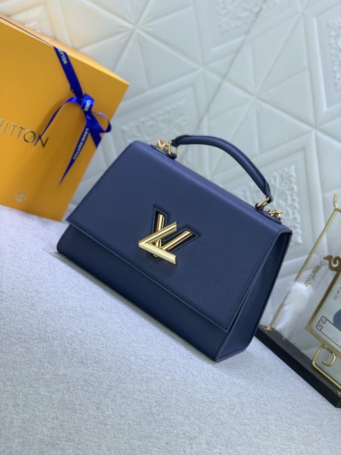 Louis Vuitton Womens Bags Shoulder Messenger Bags Luxury Brand TWIST ONE HANDLE PM M57214 with Original Box Taurillon leather