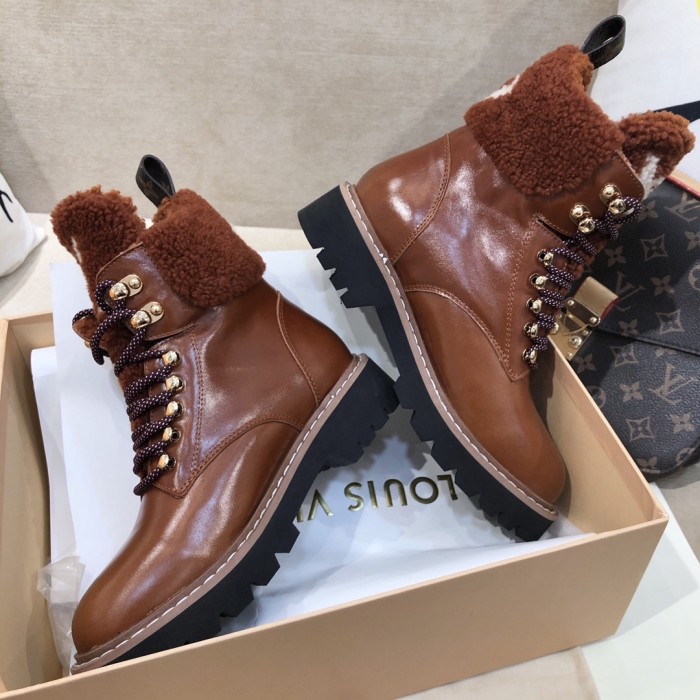 Louis Vuitton Women Shoes Boots Luxury Brand TERRITORY FLAT RANGER with Original Box 1A9HAI