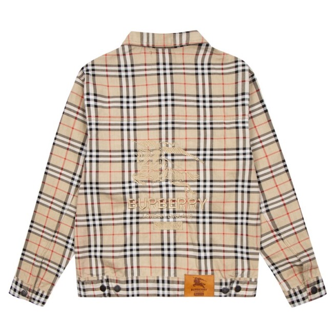 Burberry x Supreme Men Womens Coat Luxury Brand Mens Jacket Top Quality B989