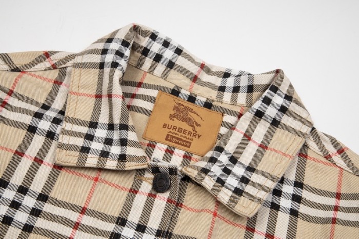 Burberry x Supreme Men Womens Coat Luxury Brand Mens Jacket Top Quality B989
