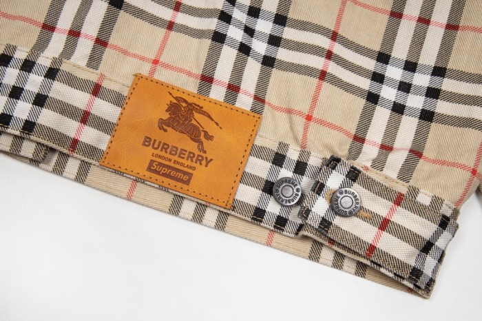 Burberry x Supreme Men Womens Coat Luxury Brand Mens Jacket Top Quality B989