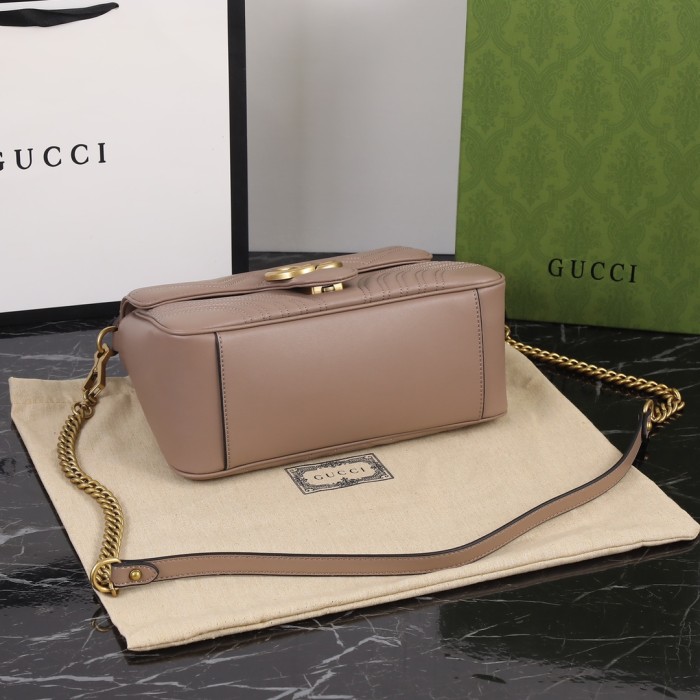 Gucci Womens Bags Shoulder Messenger Bag Luxury Brand Gucci Leather GG Marmont Small Top Handle Bag with Original Box 498110 DTDIT 1000