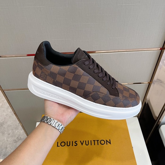 Louis Vuitton Men Shoes Fashion Sneakers RIVOLI Beverly Hills SNEAKER Luxury Brand Casual Shoes with Original Box