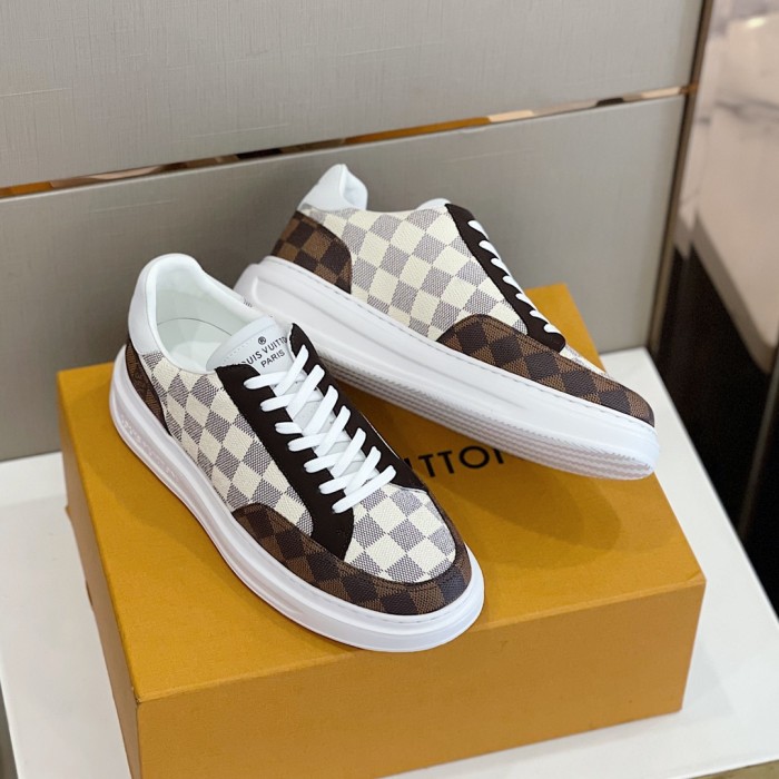 Louis Vuitton Men Shoes Fashion Sneakers RIVOLI Beverly Hills SNEAKER Luxury Brand Casual Shoes with Original Box