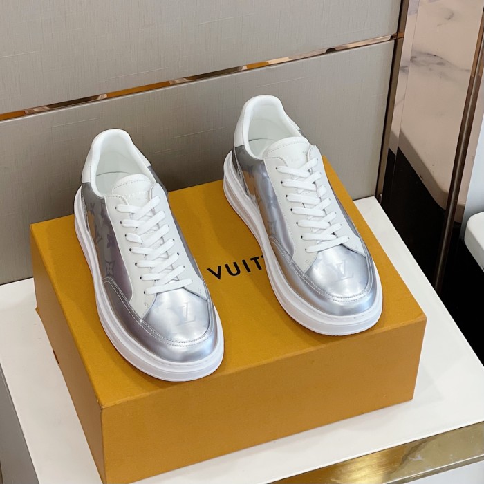 Louis Vuitton Men Shoes Fashion Sneakers RIVOLI Beverly Hills SNEAKER Luxury Brand Casual Shoes with Original Box