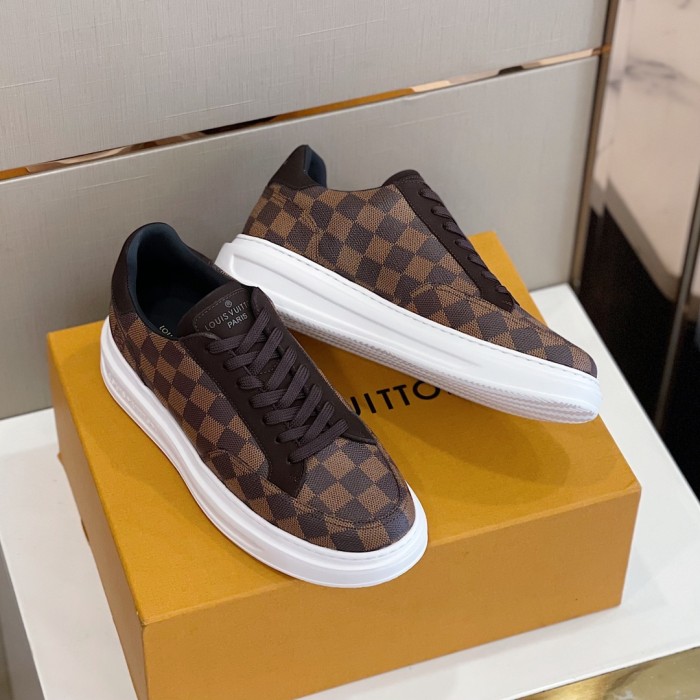 Louis Vuitton Men Shoes Fashion Sneakers RIVOLI Beverly Hills SNEAKER Luxury Brand Casual Shoes with Original Box