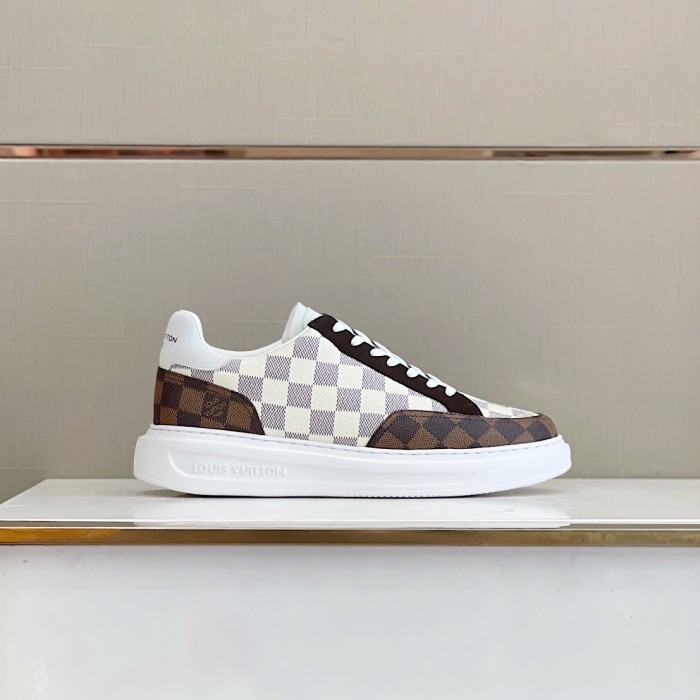 Louis Vuitton Men Shoes Fashion Sneakers RIVOLI Beverly Hills SNEAKER Luxury Brand Casual Shoes with Original Box
