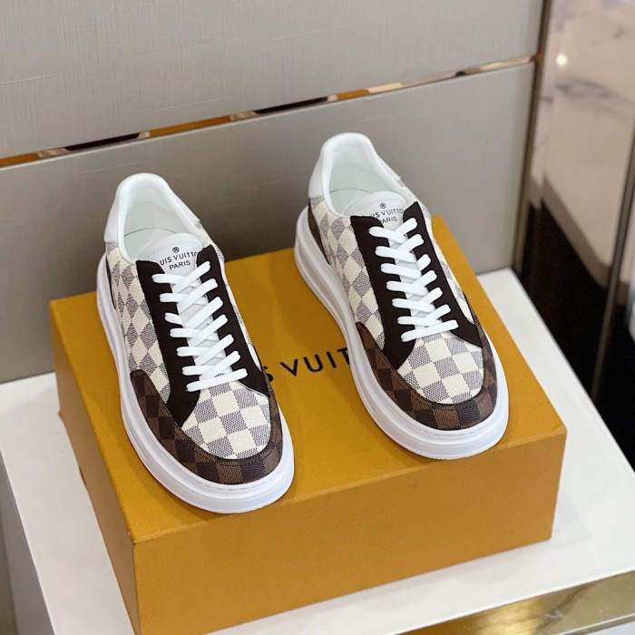 Louis Vuitton Men Shoes Fashion Sneakers RIVOLI Beverly Hills SNEAKER Luxury Brand Casual Shoes with Original Box
