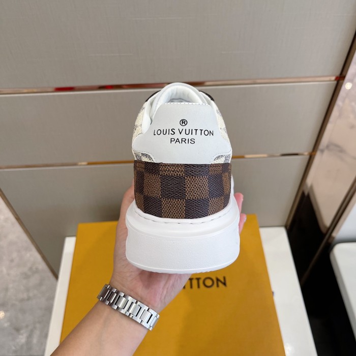 Louis Vuitton Men Shoes Fashion Sneakers RIVOLI Beverly Hills SNEAKER Luxury Brand Casual Shoes with Original Box