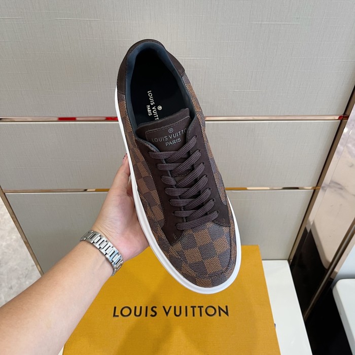 Louis Vuitton Men Shoes Fashion Sneakers RIVOLI Beverly Hills SNEAKER Luxury Brand Casual Shoes with Original Box