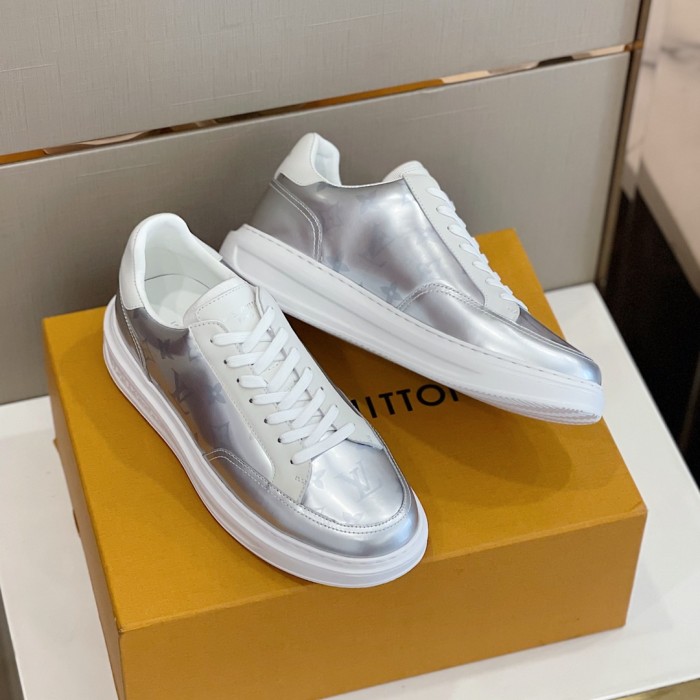 Louis Vuitton Men Shoes Fashion Sneakers RIVOLI Beverly Hills SNEAKER Luxury Brand Casual Shoes with Original Box