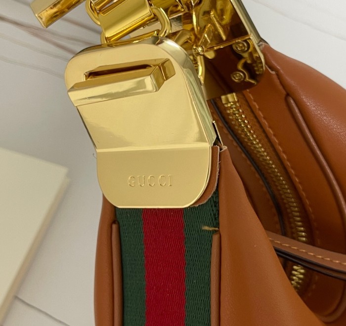 Gucci Womens Bags Shoulder Messenger Bag Luxury Brand Gucci Attache small shoulder bag in camel leather with Original Box 699409 UXWBG 9109